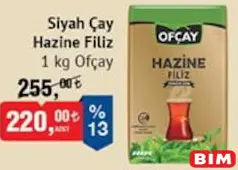 OFÇAY SİYAH ÇAY HAZİNE FİLİZ 1 KG fiyat ve kampanya bilgisi